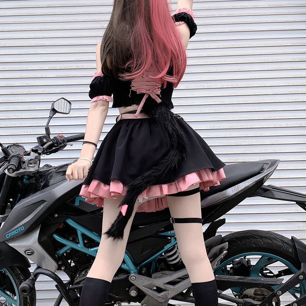 ロリータ スカートセットjkセクシーコスプレ かわいい レトロイベント ハロウィン長袖卒業式結婚式 A58