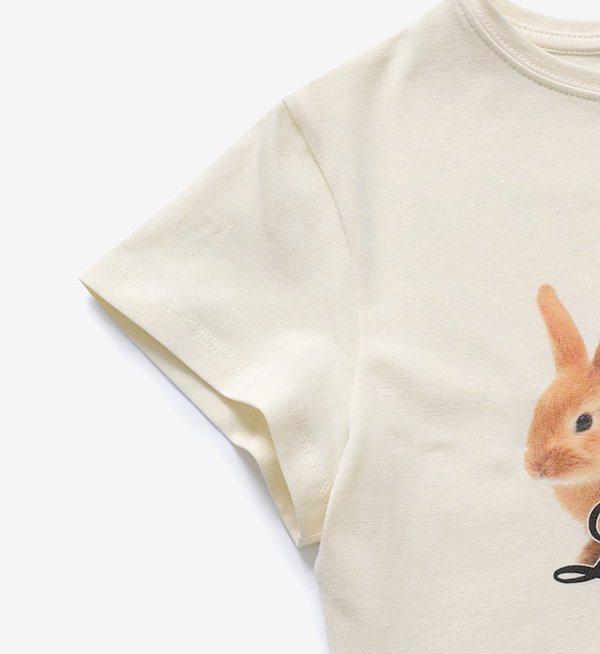 ★LANG&LU★ LIKE BUNNY TShirtsLIKE BUNNYLIGHT YELLOW Qoo10] Lang&Lu LIKE BUNNY T-Shirts_