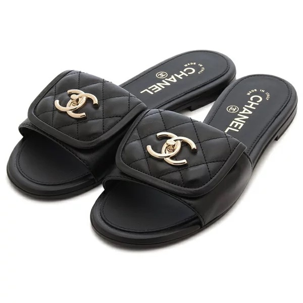 サンダル ミュール CCロゴ ブラック レディース G46119 X01000 94305 サンダル ミュール CCロゴ ブラック レディース G46119 X01000 94305