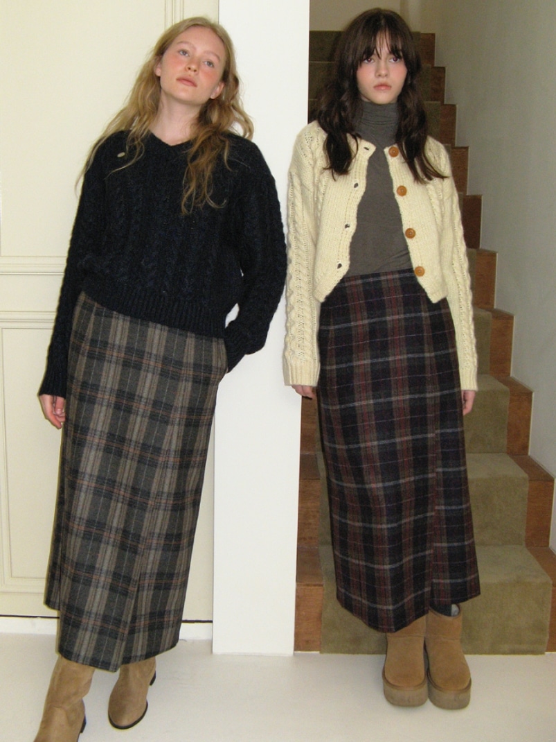 Vintage check wool skirt Vintage check wool skirt