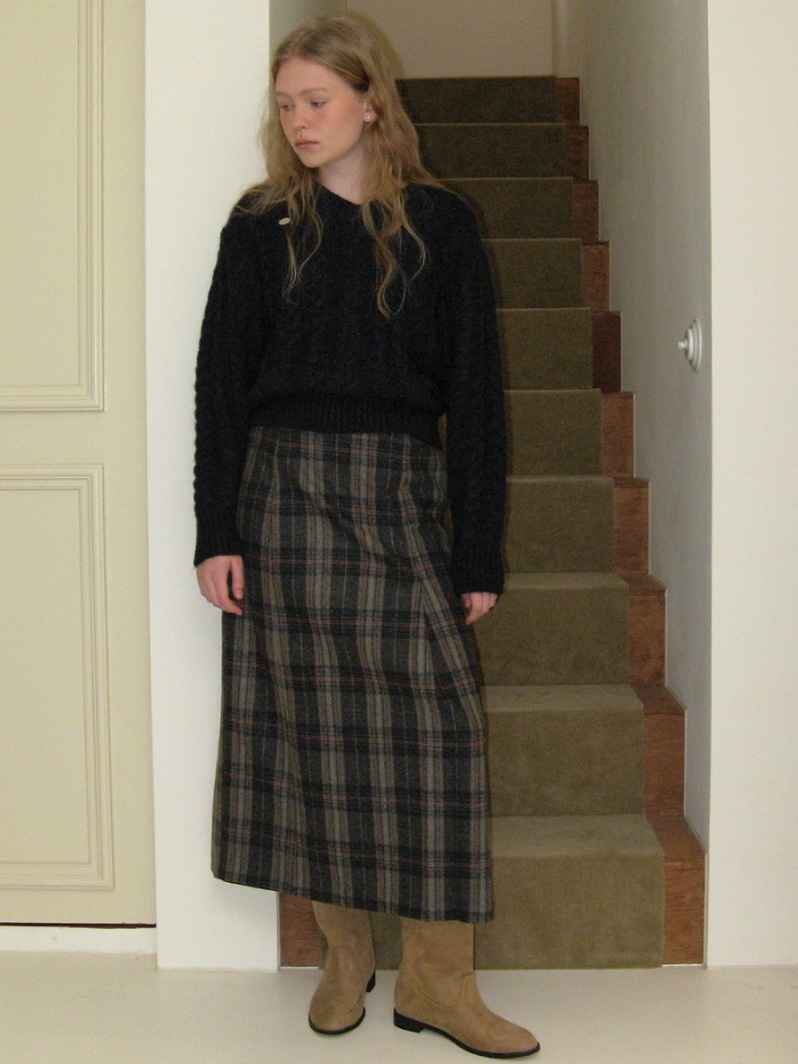 Vintage check wool skirt Vintage check wool skirt