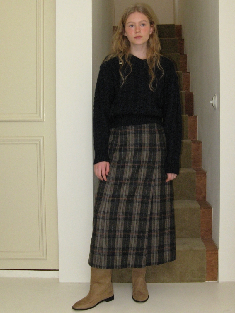 Vintage check wool skirt Vintage check wool skirt
