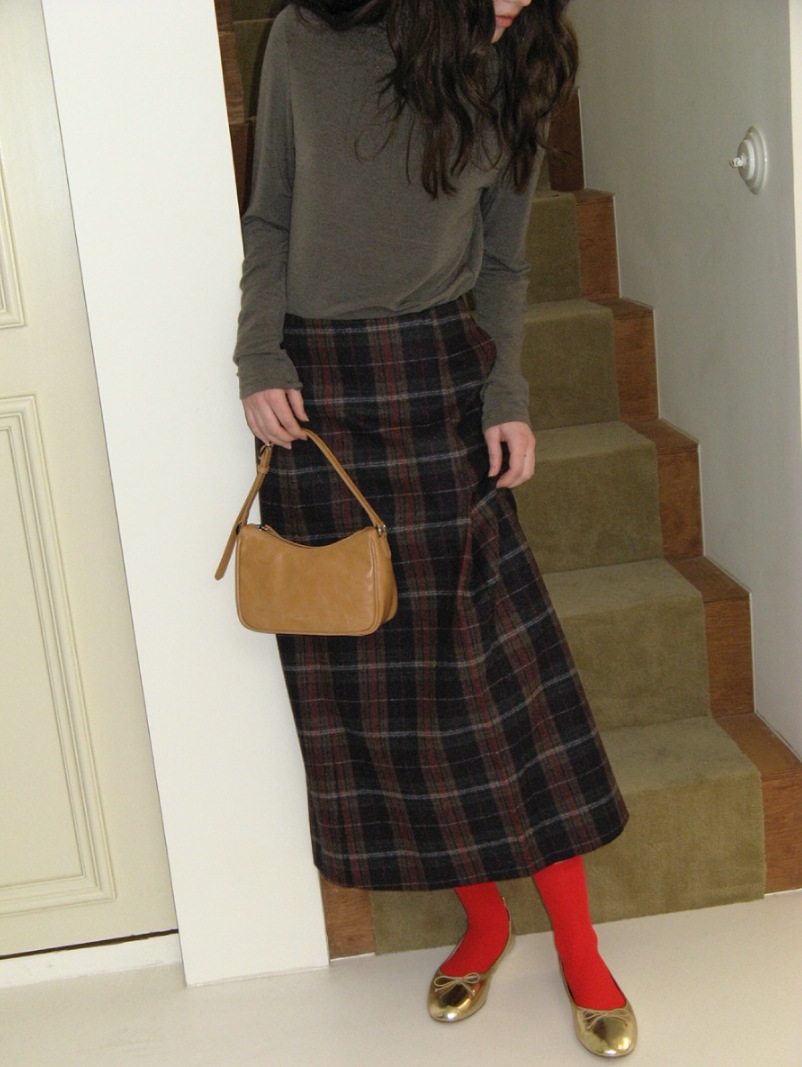 Vintage check wool skirt Vintage check wool skirt