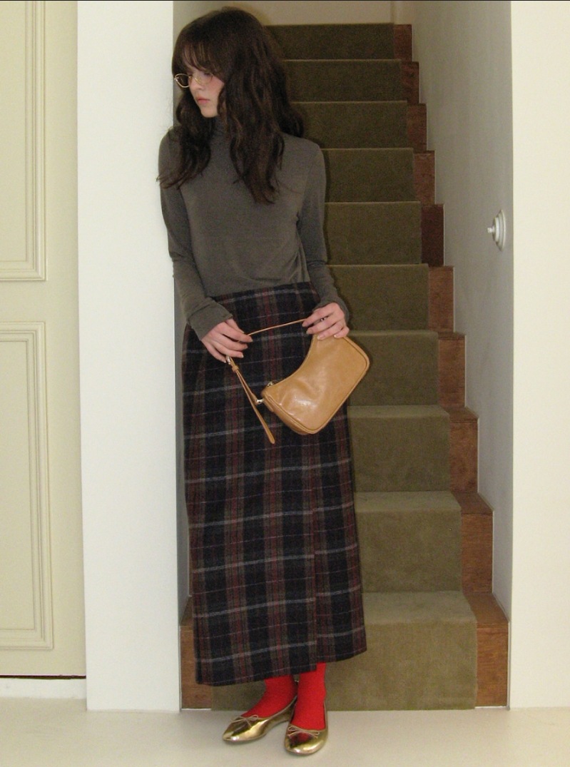 Vintage check wool skirt Vintage check wool skirt