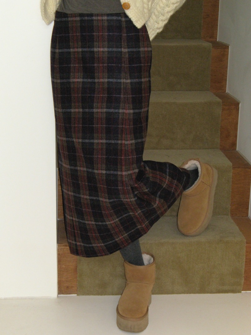 Vintage check wool skirt Vintage check wool skirt