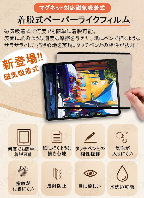 iPadPro保護フィルム12.9インチ 手書きフィルム 反射低減 指紋防止