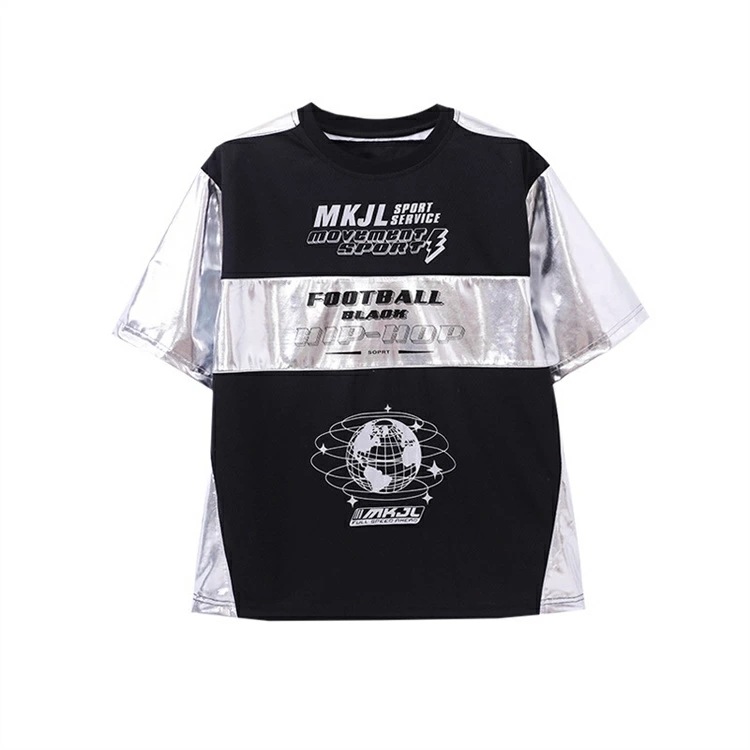 【激安開催!】ユニセックス キッズ ダンス 衣装 子供服 フューチャリスティック ヒップホップ シルバー シルバーTシャツ シルバーパンツ 派手 スポーツウェア オーバーサイズ トップス ユニフォーム 【激安開催!】ユニセックス キッズ ダンス 衣装 子供服 フューチャリスティック ヒップホップ シルバー シルバーTシャツ シルバーパンツ 派手 スポーツウェア オーバーサイズ トップス ユニフォーム