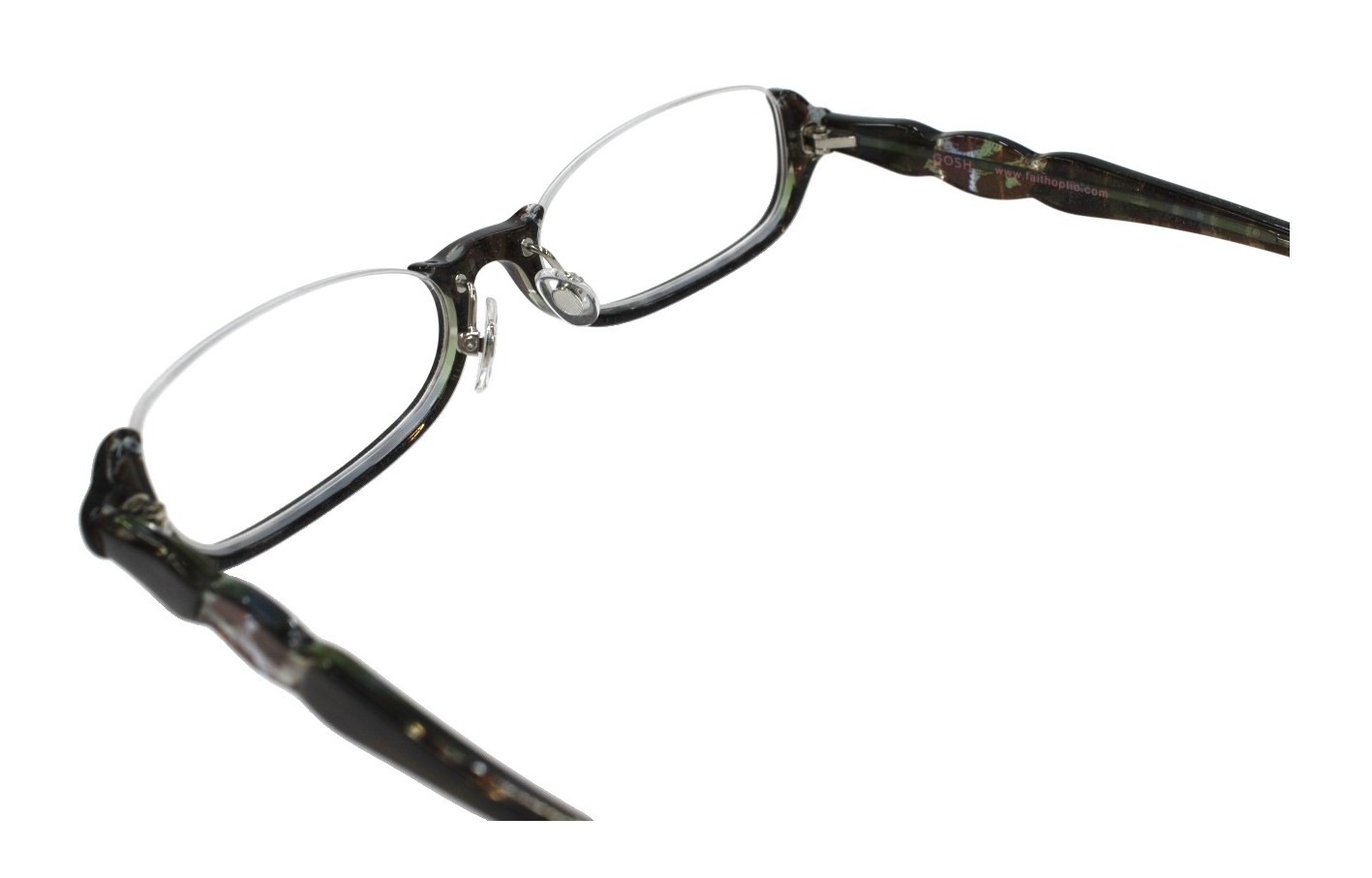 メガネ ゴッシュ GOSH go-805 50ロ17 日本製 セル アセテート オーバル アンダーリム （フレームのみ / 度付き / 度なし 伊達） メンズ レディース