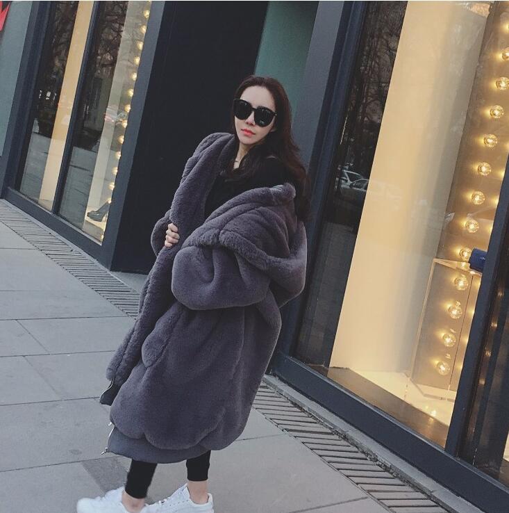 [最安値挑戦]！着ても触っても気持い！ 最高の暖かさボリュームフェイクファーロング丈コート韓国ファッション