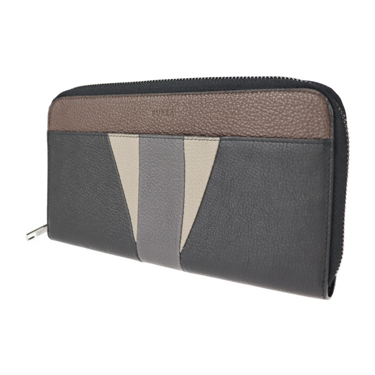 超美品 Furla フルラ ラウンドジップ ウォレット 長財布 レザー ブラック ブラウン グレー オーガナイザー ラウンドファスナ 二つ折り財布【本物保証】 超美品 Furla フルラ ラウンドジップ ウォレット 長財布 レザー ブラック ブラウン グレー オーガナイザー ラウンドファスナ 二つ折り財布【本物保証】