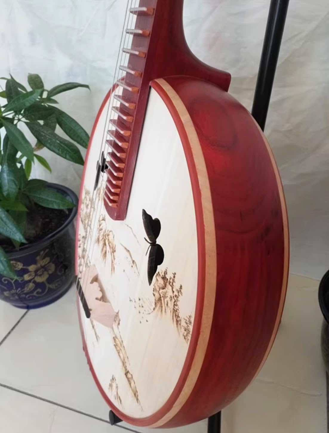 阮 中型 柄模様 プロの演奏 中国の弦楽器 阮 中型 柄模様 プロの演奏 中国の弦楽器