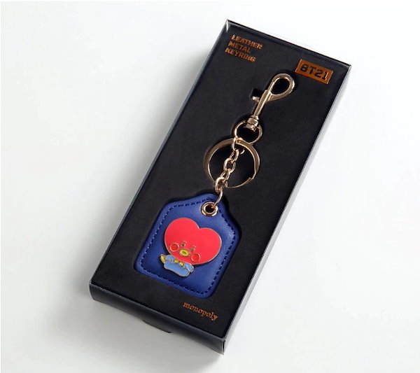 Qoo10] BT21 レザーメタル キーリング キーホルダー