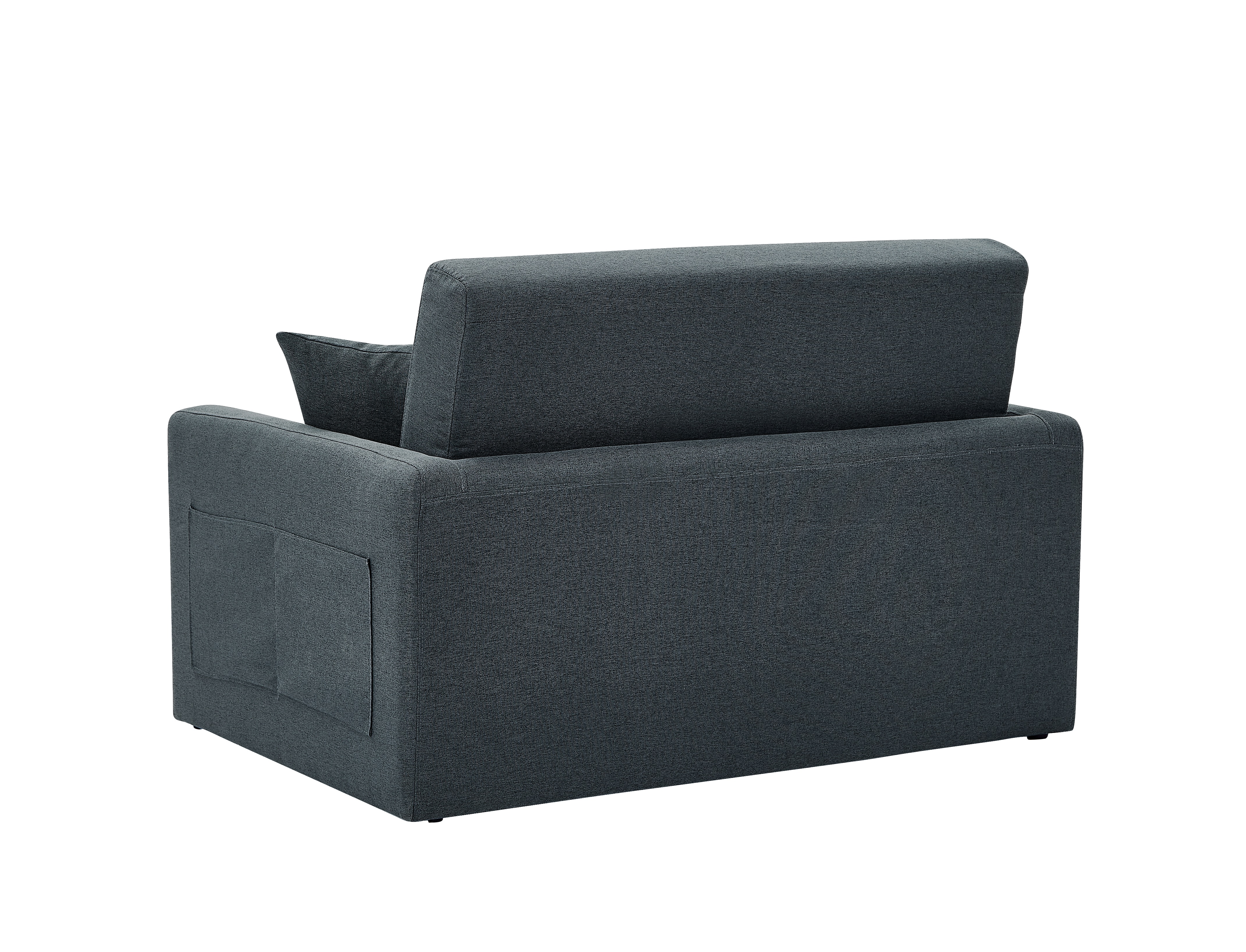 ソファ 2人掛け 収納付き ファブリック 両側に肘掛け付き 木脚外し可能 ローソファ コンパクト ひとり暮らし カウチソファー