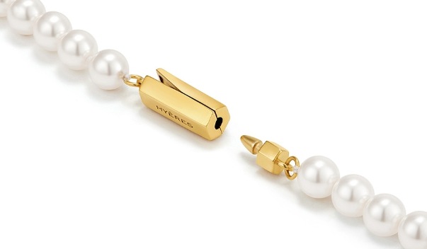 HYERES LOR] H edition Silver White Pearl Bead Necklace