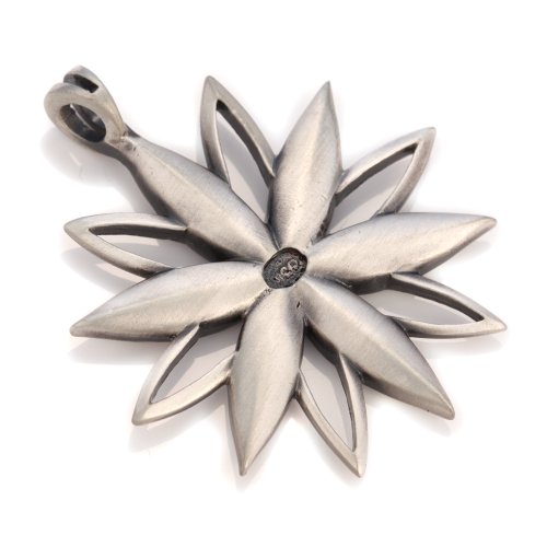 SurfBicoサーフビコライラックスターペイブペンダント(PV9黒)-直感力と才能を持つ人-スワロフスキークリスタルフラワージュエリー