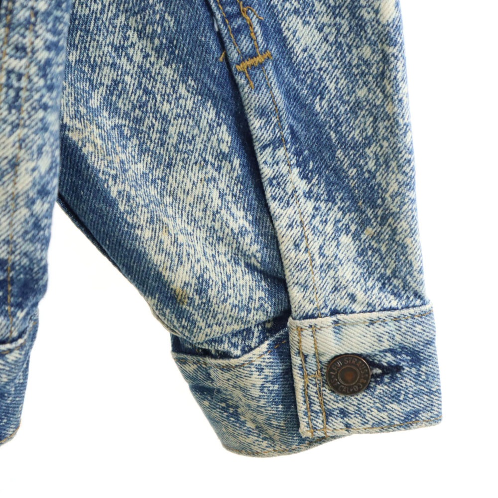 90s 70507-0214 オールド USA製 ブリーチ加工 デニムジャケット XS ブルー ハンドウォーマポケット付き メンズ 90s 70507-0214 オールド USA製 ブリーチ加工 デニムジャケット XS ブルー ハンドウォーマポケット付き メンズ