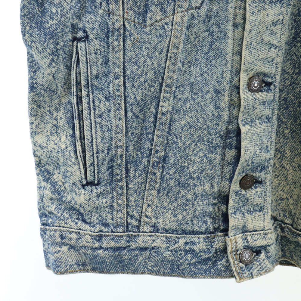 90s 70507-0214 オールド USA製 ブリーチ加工 デニムジャケット XS ブルー ハンドウォーマポケット付き メンズ 90s 70507-0214 オールド USA製 ブリーチ加工 デニムジャケット XS ブルー ハンドウォーマポケット付き メンズ