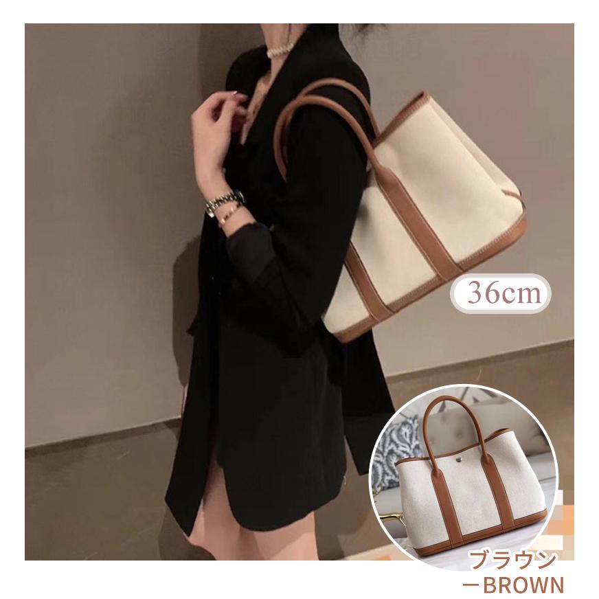 【即納】本革 キャンバス バッグ レディース トートバッグ 上質本牛革 ショルダーバッグ ガーデンパーティンナリ 25/30/36cm 通勤通学 シルクスカーフ付