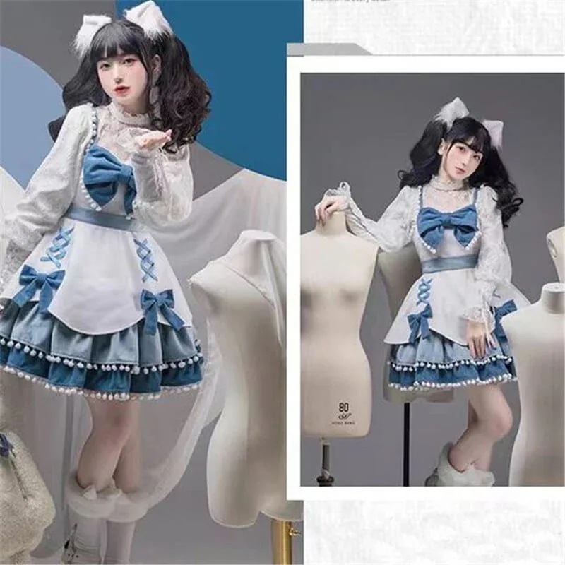 ゴスロリ風 jsk リボン 日常制服 痩せて見える リボン ロリータ ワンピース ゴスロリ風 jsk リボン 日常制服 痩せて見える リボン ロリータ ワンピース