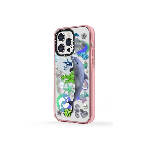 [LE SSERAFIM チェウォン 着用] 正規品 Dolphin Sticker スマホ ケース 韓国 アイドル iPhone おしゃれ 11  12 13 かわいい