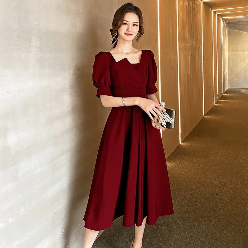 春ブラックドレス気質 オシャレ 二次会ドレス 花嫁シンプルシンプル トレーン シンプルフランス式 着痩せ フィッシュテールスカート/結婚式ワンピース発表会 ドレスドレス ウェディングドレス