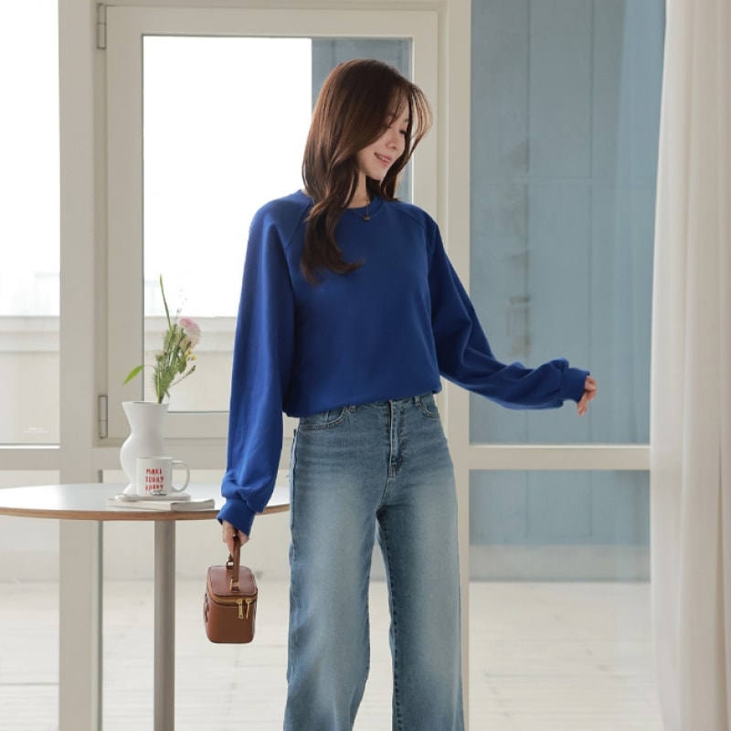 クリック＆ファニーウルンパッチラグランスウェットシャツ