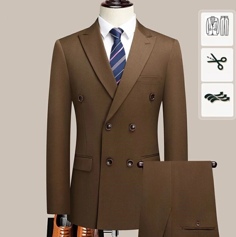 2色メンズスーツセット ビジネススーツ 2ピーススーツ フォーマルスーツ 結婚式 セットアップ ジャケット+パンツ 韓国風 スリムスーツ 2点セット 通勤 パーティー 披露宴 成人式 紳士服 父の日