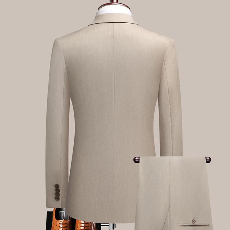 2色メンズスーツセット ビジネススーツ 2ピーススーツ フォーマルスーツ 結婚式 セットアップ ジャケット+パンツ 韓国風 スリムスーツ 2点セット 通勤 パーティー 披露宴 成人式 紳士服 父の日