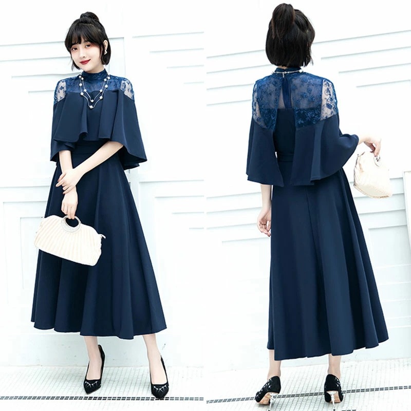 【即納】パーティードレス ロングワンピース 総レース シースルー袖 長袖 ロング丈 結婚式 披露宴 二次会 お呼ばれ ベージュ 黒 ブラック グレー ネイビー グリーン ミント ワインレッド20代 3 【即納】パーティードレス ロングワンピース 総レース シースルー袖 長袖 ロング丈 結婚式 披露宴 二次会 お呼ばれ ベージュ 黒 ブラック グレー ネイビー グリーン ミント ワインレッド20代 3