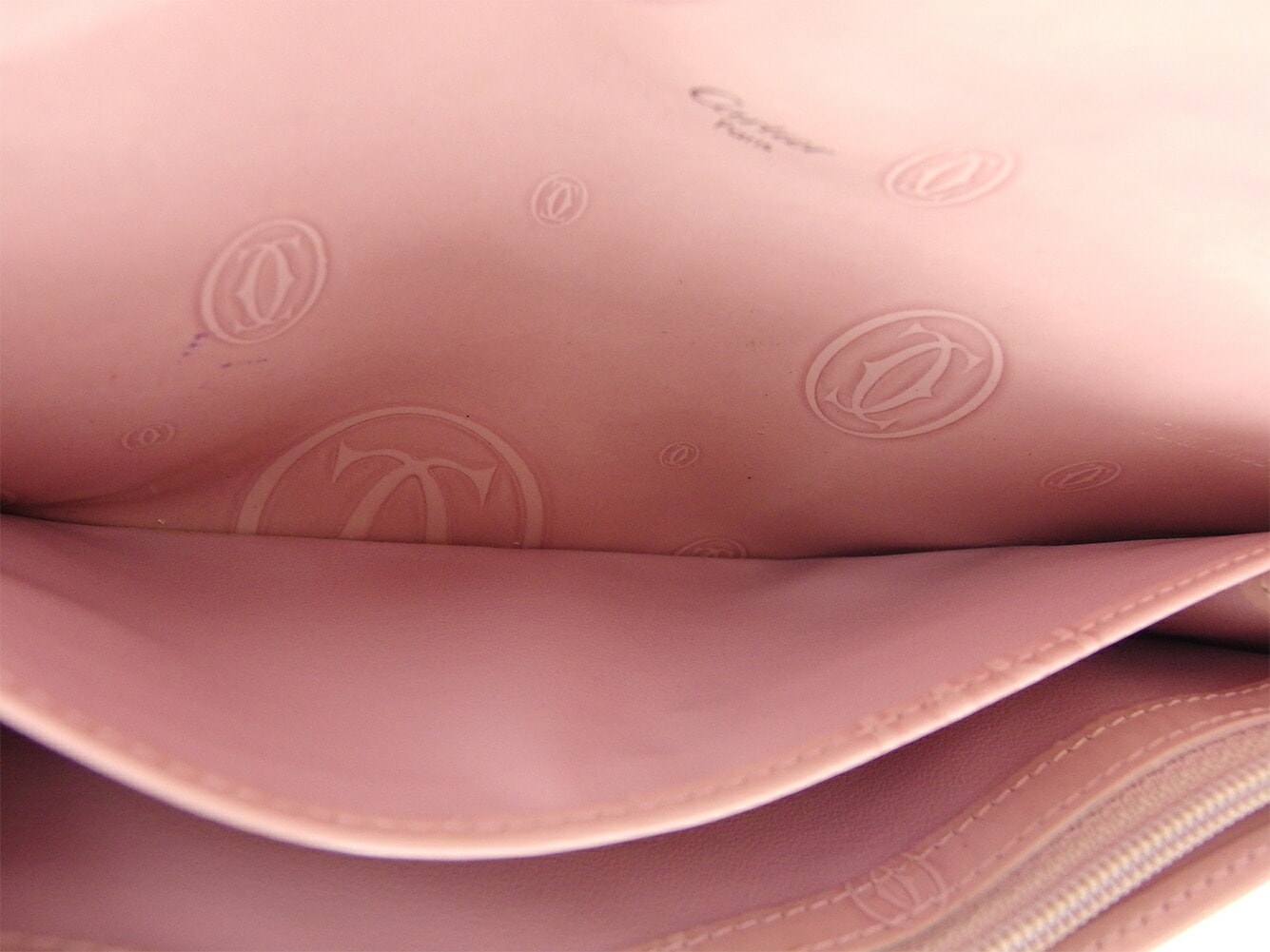 長財布 ファスナー付き 財布 ハッピーバースデー レディース ピンク シルバー 中古