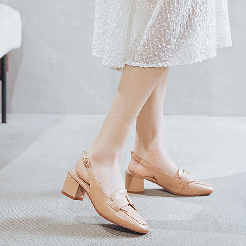 777円OFFクーポン バックストラップ パンプス 痛くない 太めヒール ミドルヒール 5cm 歩きやすい スクエアトゥ 美脚パンプス ストラップ 疲れない オフィスサンダル ドレスシューズ フォーマ