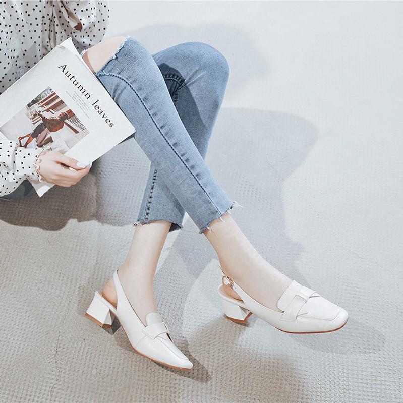 777円OFFクーポン バックストラップ パンプス 痛くない 太めヒール ミドルヒール 5cm 歩きやすい スクエアトゥ 美脚パンプス ストラップ 疲れない オフィスサンダル ドレスシューズ フォーマ