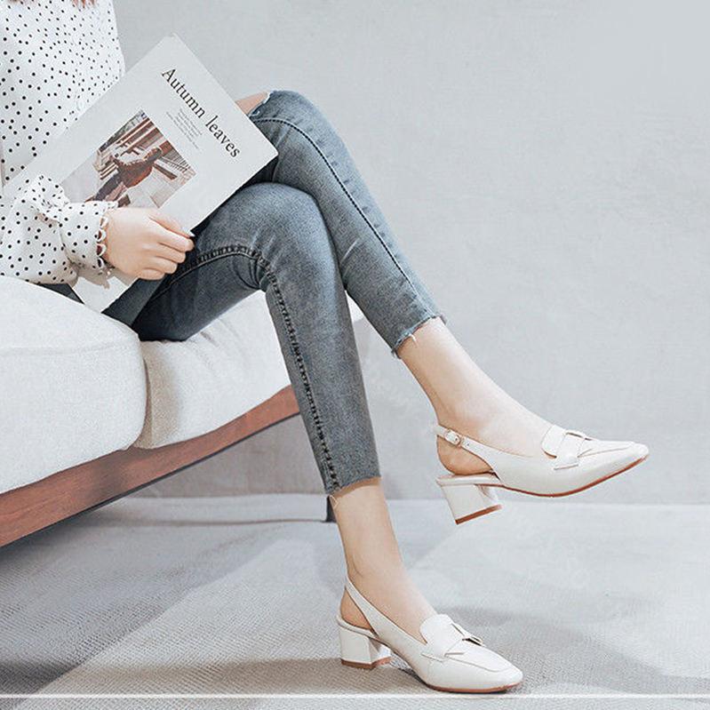 777円OFFクーポン バックストラップ パンプス 痛くない 太めヒール ミドルヒール 5cm 歩きやすい スクエアトゥ 美脚パンプス ストラップ 疲れない オフィスサンダル ドレスシューズ フォーマ