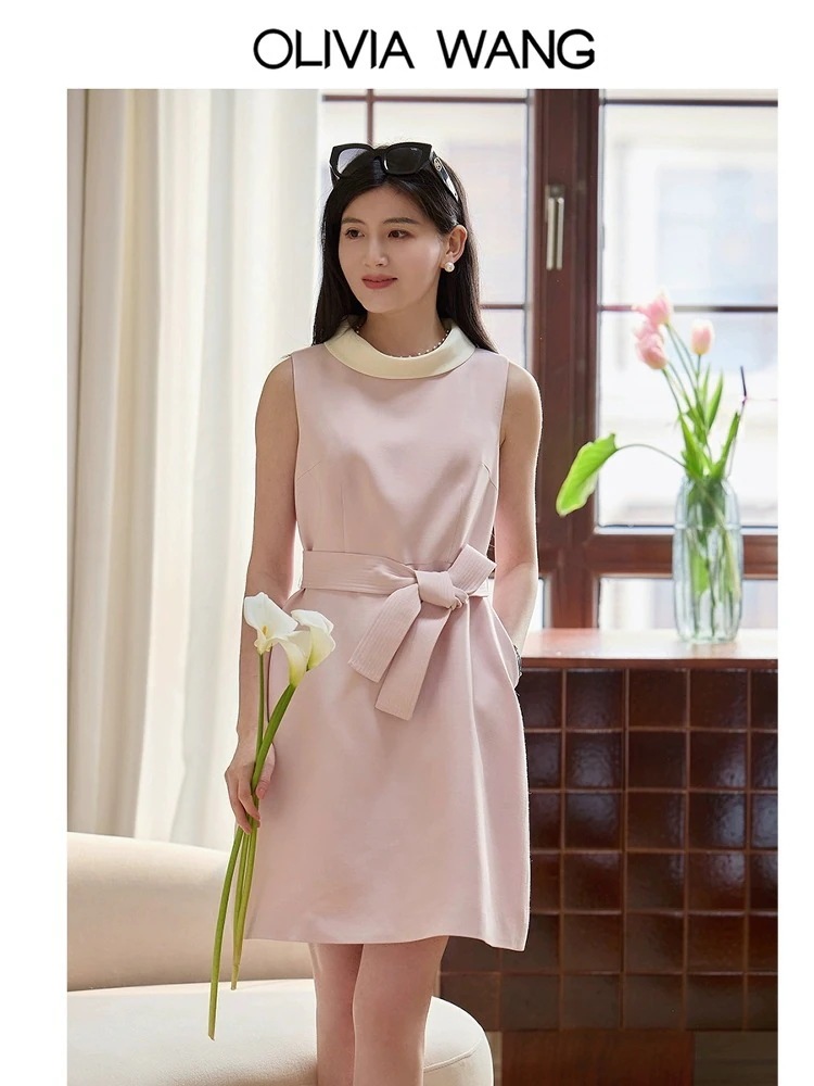 ドレスヘップバーン風しょうとつしょく腰をすぼめるハイエンドワンピース着痩せドレス