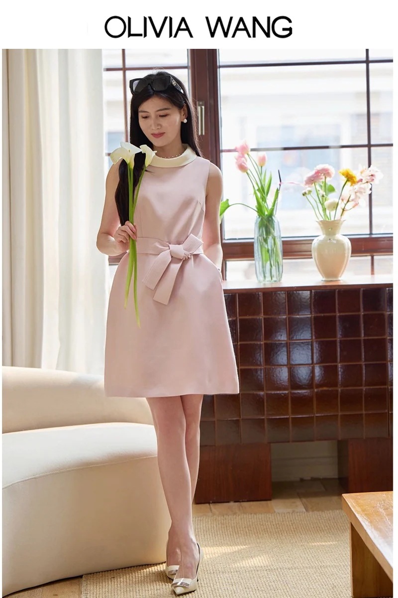 ドレスヘップバーン風しょうとつしょく腰をすぼめるハイエンドワンピース着痩せドレス