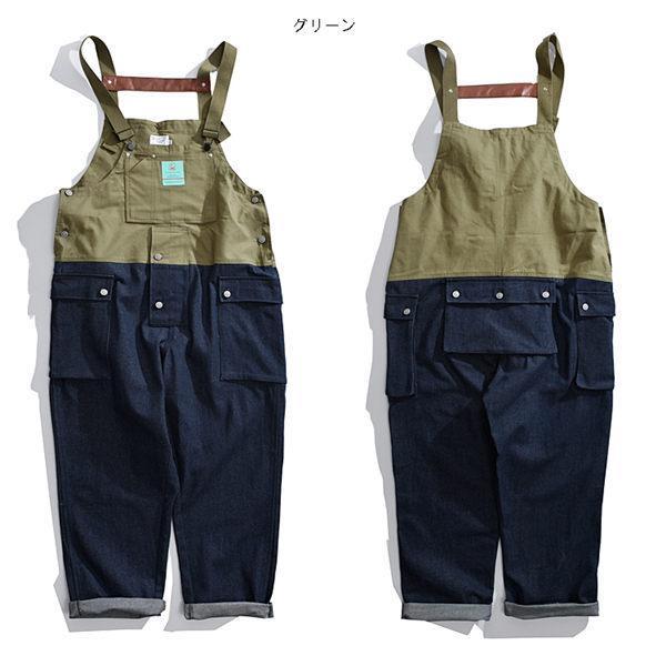 サロペット メンズ デニム オーバーオール アメカジ つなぎパンツ オーバーサイズ 作業着 カジュアル サロペット ユニセックス ゆったり 春秋 送料無料
