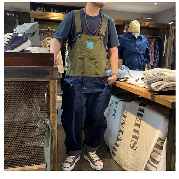 サロペット メンズ デニム オーバーオール アメカジ つなぎパンツ オーバーサイズ 作業着 カジュアル サロペット ユニセックス ゆったり 春秋 送料無料