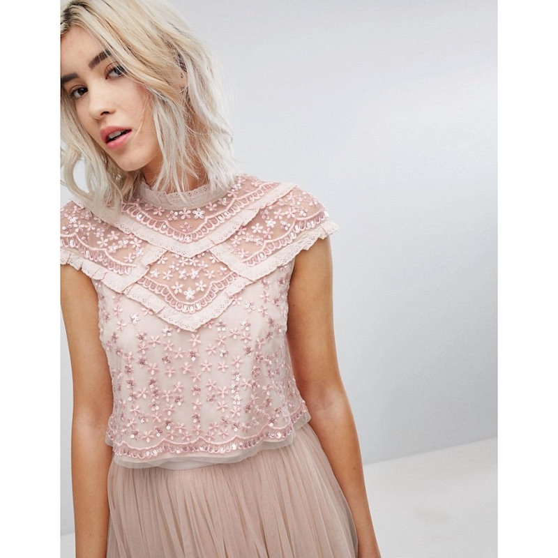 ニードル アンド スレッド レディース トップス【Needle & Thread Daisy Shimmer Top】Petal pink ニードル アンド スレッド レディース トップス【Needle & Thread Daisy Shimmer Top】Petal pink