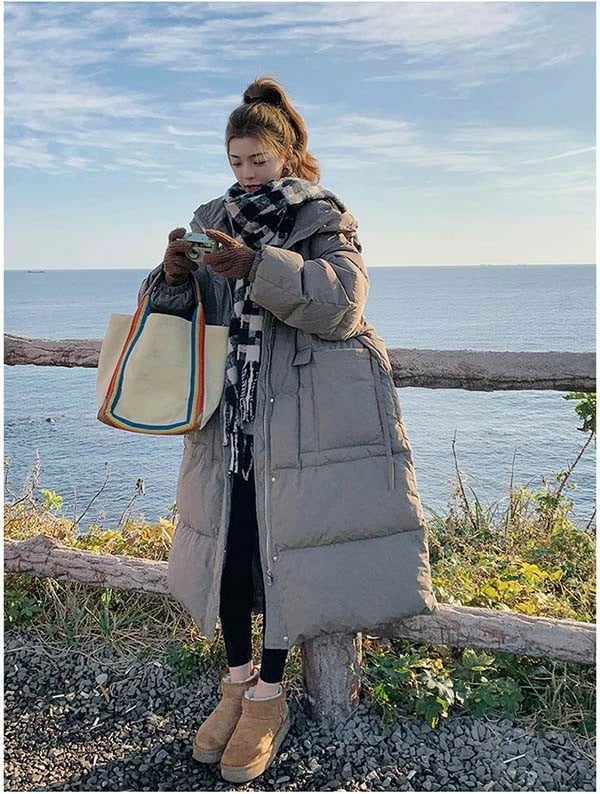 ダウンコート ベンチコート レディース ダウンジャケット 90％ダウン Aライン 帽子付き フード 母親 大きいサイズ オーバーサイズダウン 黒 ブラック 厚手 冬服 防寒着 おしゃれ S M L き