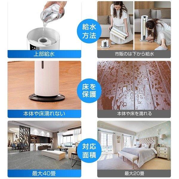 加湿器 大容量 超音波式 ウイルス除去 UV除菌 360回転 7.5L大容量 上部給水 リモコン付 で便利です ホコリ 脱臭 家庭 加湿器 スチーム式 40畳対応