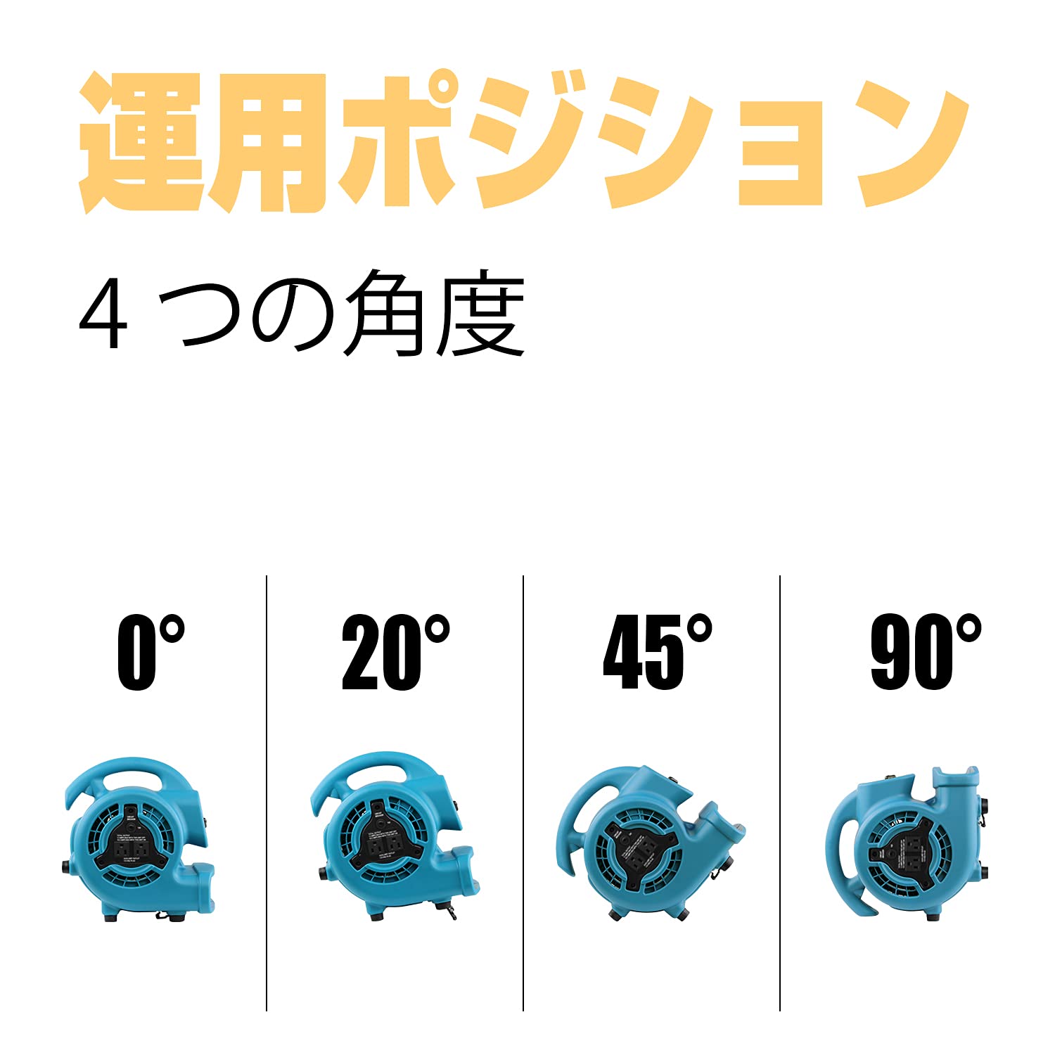 XPOWER P-80Aミニマイティエアムーバーフロアファンドライヤーユーティリティブロワー外部アウトレットプラグ付き屋外芝生ファン (青)
