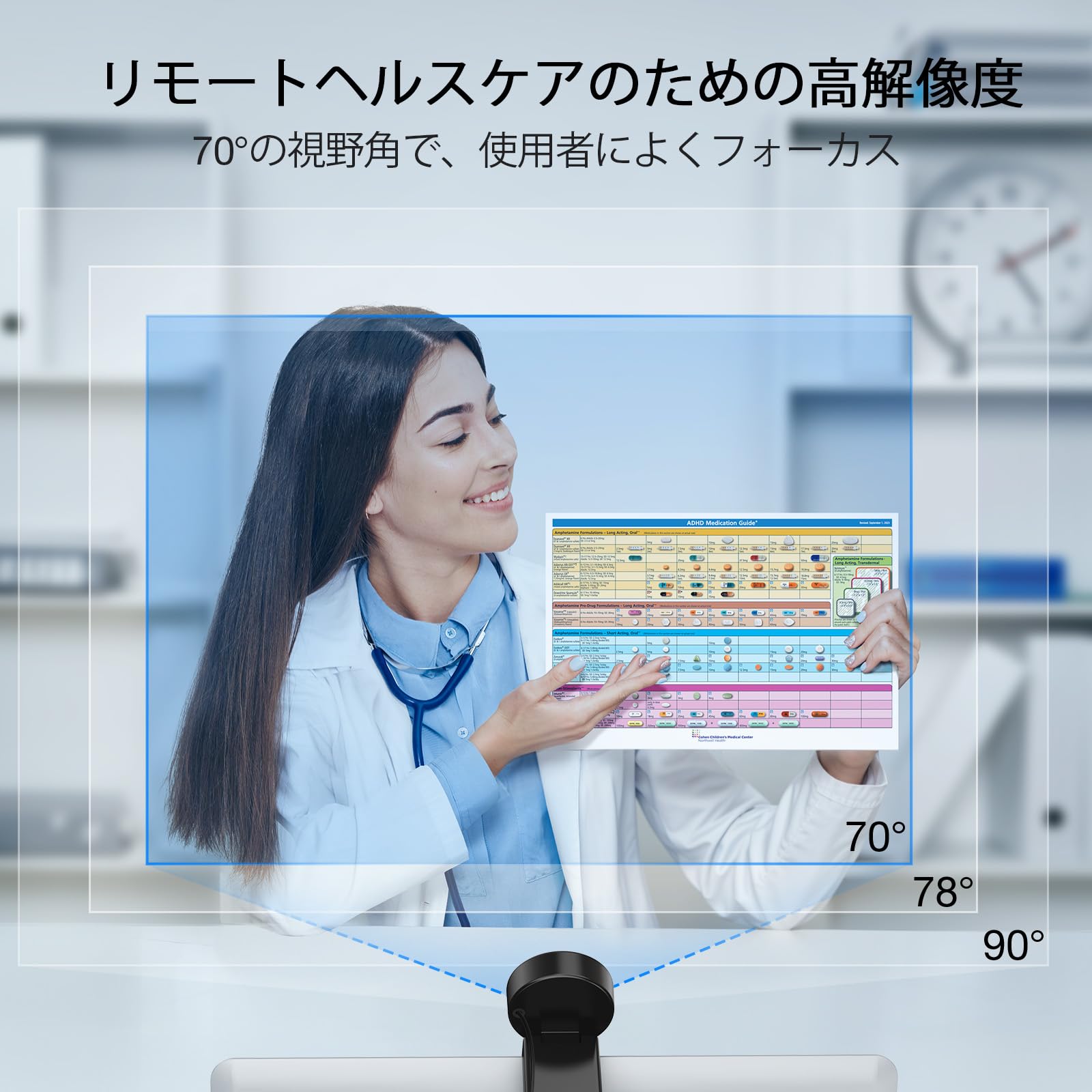 EMEET C950 4K UHD webカメラ 800万画素 1080P@60FPS対応 PDAFオートフォーカスウェブカメラ 70視野角 ノイズキャンセリングマイク付きpcカメラ プラグ&プレイ