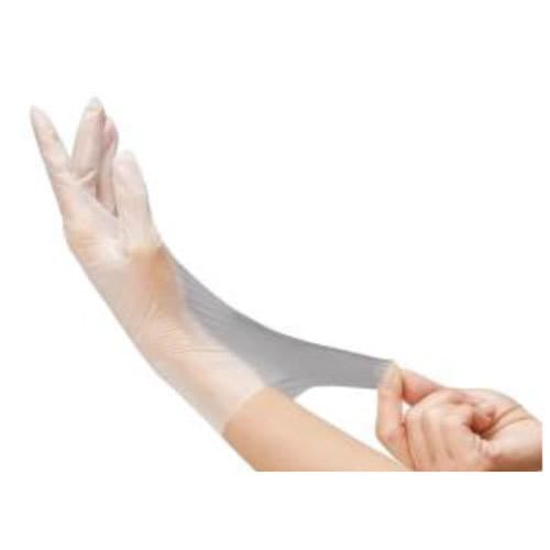 使い捨てポリ手袋 エブノ No.3061 エブケアシルキーグローブ 半透明 Mサイズ 100枚入り X10箱