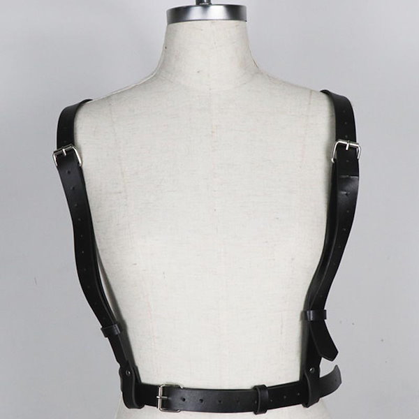 Qoo10] レザーバックリボンハーネスベルト ボンテ