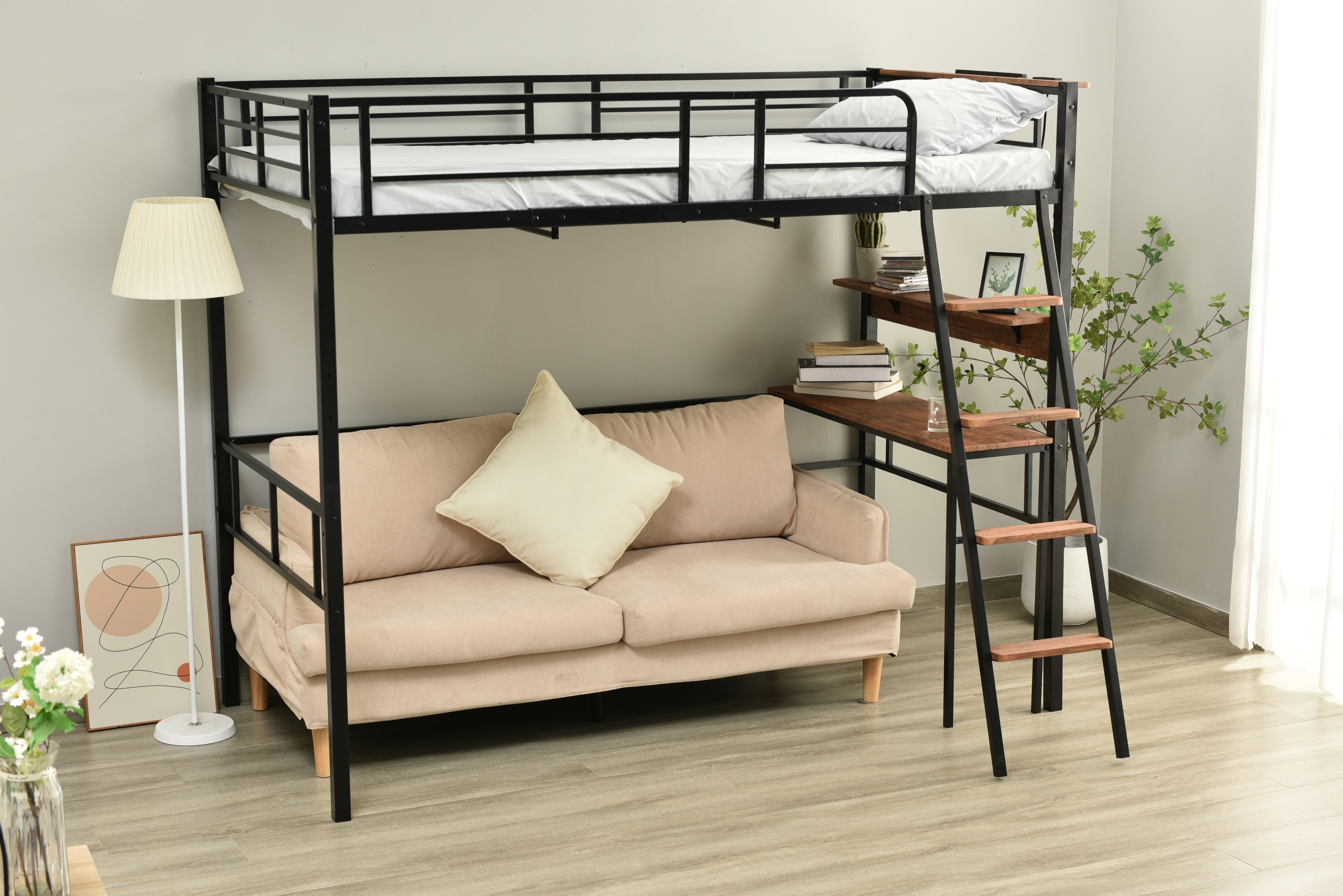 【元SKU:WF309230AAA】システムベット ロフトベッド シングル コンセント付き デスク付き デスク移動でき ハシゴ階段 耐荷重150kg 高さ170cm 北欧風 二段ベッド 大人ベッド 【元SKU:WF309230AAA】システムベット ロフトベッド シングル コンセント付き デスク付き デスク移動でき ハシゴ階段 耐荷重150kg 高さ170cm 北欧風 二段ベッド 大人ベッド