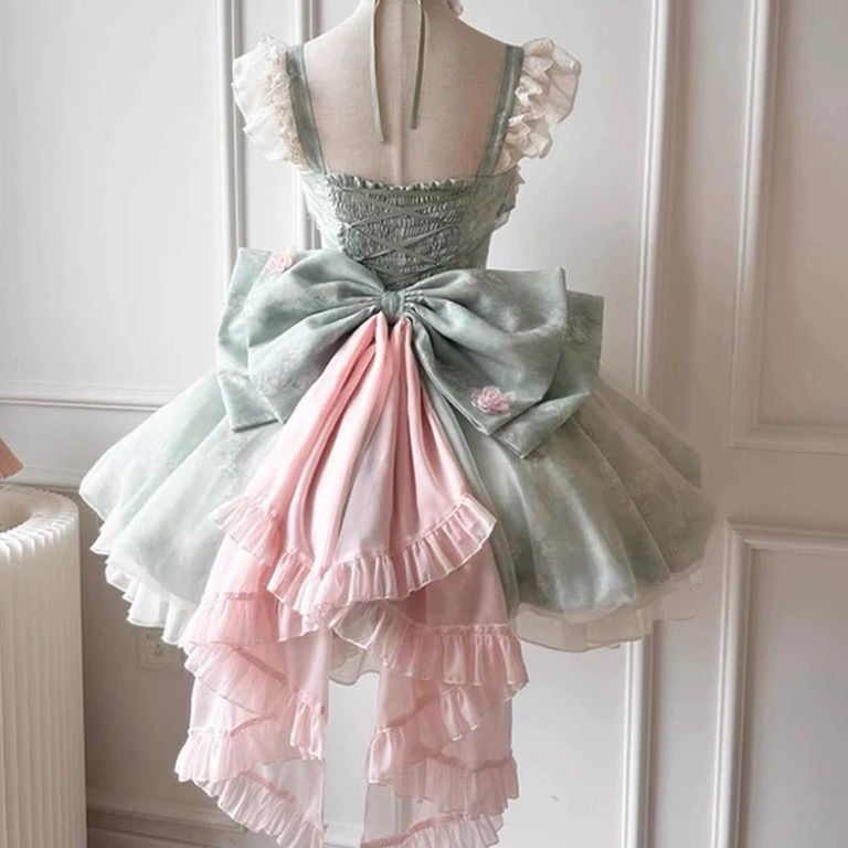 【2枚購入で 3oo円OFF!】春の感覚森林庭スタイルの女の子甘くてかわいい花の芽のショートスカートライトドレスプリンセスロリータロリータ女性 【2枚購入で 3oo円OFF!】春の感覚森林庭スタイルの女の子甘くてかわいい花の芽のショートスカートライトドレスプリンセスロリータロリータ女性