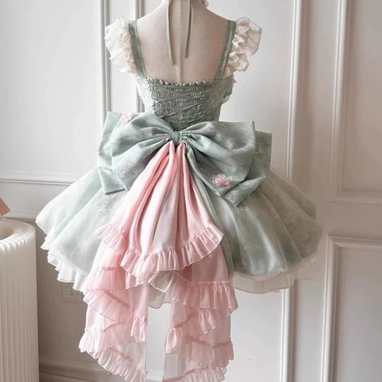 【2枚購入で 3oo円OFF!】春の感覚森林庭スタイルの女の子甘くてかわいい花の芽のショートスカートライトドレスプリンセスロリータロリータ女性 【2枚購入で 3oo円OFF!】春の感覚森林庭スタイルの女の子甘くてかわいい花の芽のショートスカートライトドレスプリンセスロリータロリータ女性