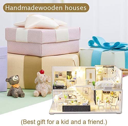 数量限定 DIY木製ドールハウスHappy Time手作りキットセットミニチュアコレクションミニチュアドールハウス キット 初心者LEDライトオルゴール ショーケース付き 数量限定 DIY木製ドールハウスHappy Time手作りキットセットミニチュアコレクションミニチュアドールハウス キット 初心者LEDライトオルゴール ショーケース付き