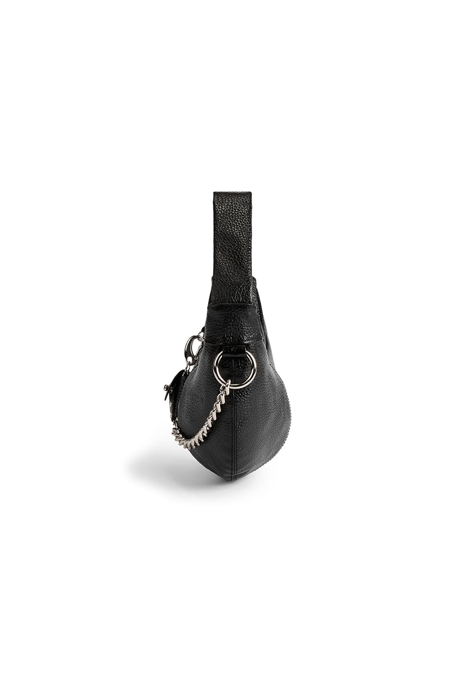 OPEN Yy】 LEATHER MOTO HOBO MINI : BLACK ショルダーバッグ