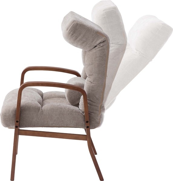 リクライニングチェア ハイバックタイプ LSS-37 高座椅子 座椅子 ハイバック 背部 7段階リクライニング 頭・腰部 14段階リクライニング ヘッドレスト ランバーサポート シンプル リラックス